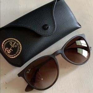 Ray Ban Erika Matte Tortoise Sunglasses